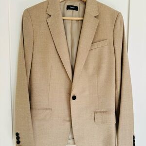 Theory Women’s Staple Wool Blazer, Camel Melange, size 4